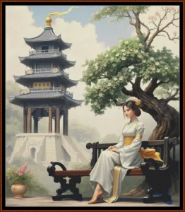 Waiting At The Square Top 10 cross stitch patterns of June 2025